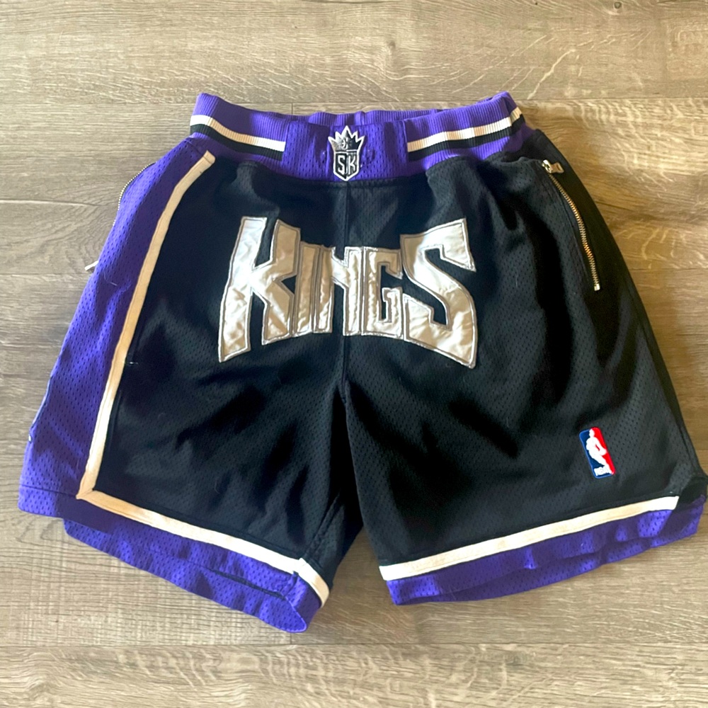 Sacramento Kings JUST DON basketball shorts.                1998-1999 SEASON!!!